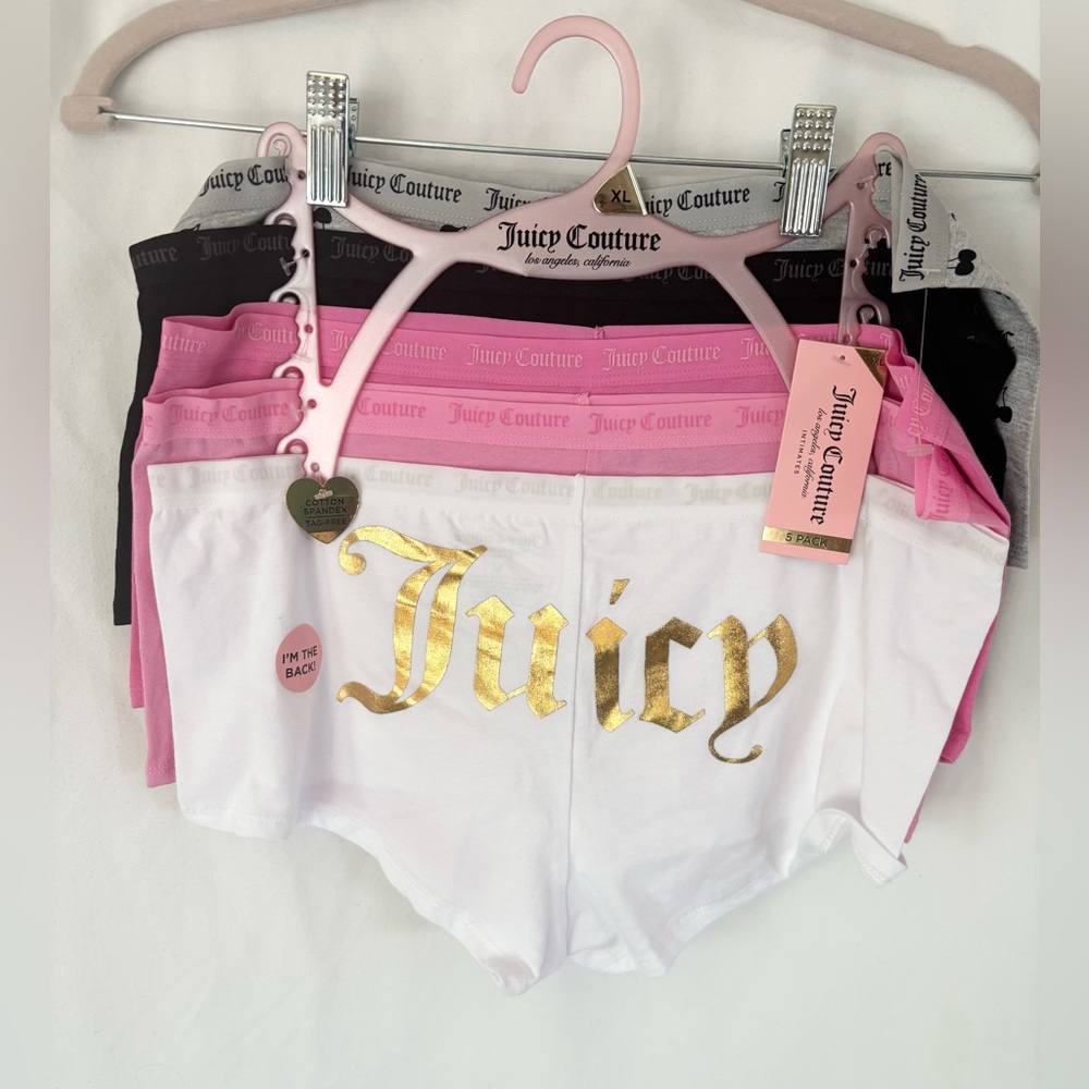 Juicy Couture Intimates Set - Pink, Black, White, Gold
